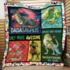 Daddysaurus Only More Awesome Quilt Blanket  Quilt